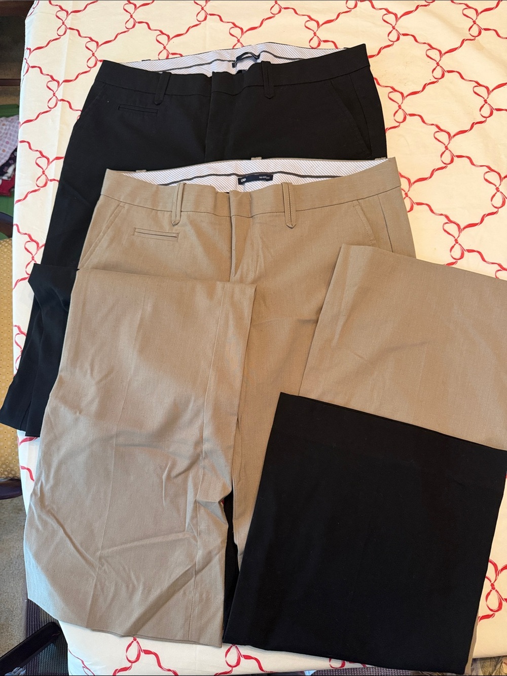 2 GAP Women's Dress Trousers - Black and Tan, 8 long, never worn